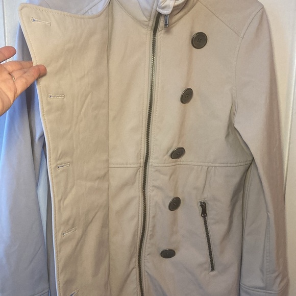 Prana cream colored pea coat-medium - Picture 12 of 15